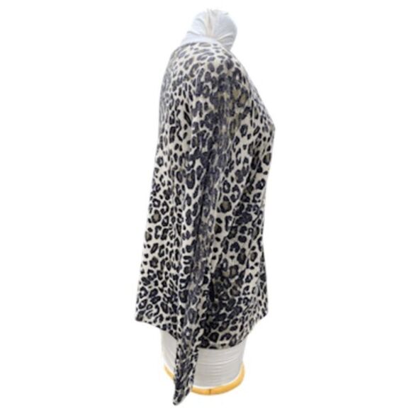 NYGARD Collection Leopard Sweater Metallic Knit Pullover Sz. 0X - Picture 7 of 9